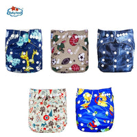 Modern Luxury Printed Baby Nappy 5pcs/Lot Washable Diapers Good Quality Pocket Diaper For Kids - BIG FRENCHIES