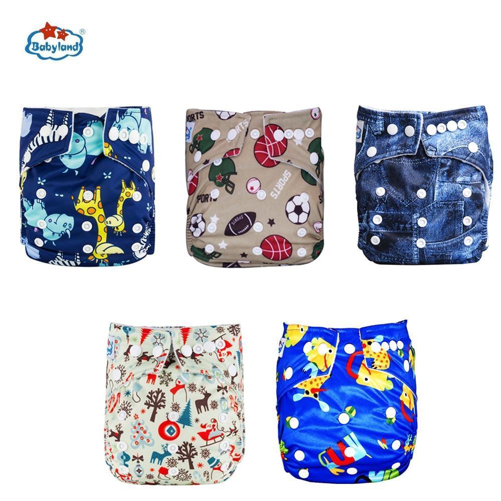 Modern Luxury Printed Baby Nappy 5pcs/Lot Washable Diapers Good Quality Pocket Diaper For Kids - BIG FRENCHIES