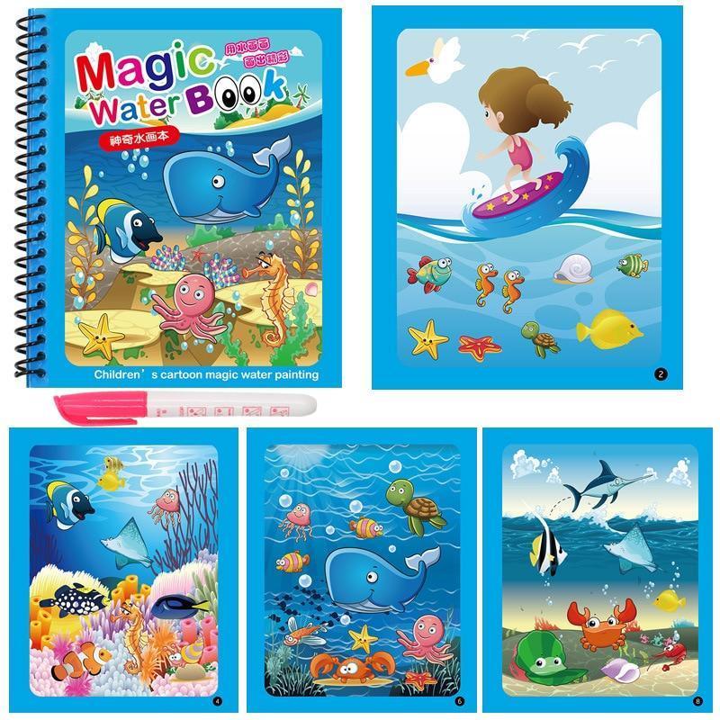 Early Education Montessori Painting Drawing Board For Kids Toys Coloring Book Doodle & Magic Pen Magic Water Drawing Book - BIG FRENCHIES