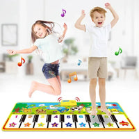 Big Musical Mat Carpet Touch Play Piano with 8 Animals Sound Music Instrument Baby Play Mat Rug Educational Toys For Kids - BIG FRENCHIES