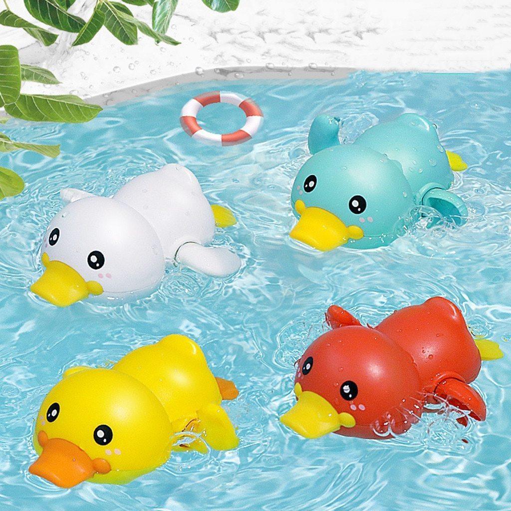 Bathroom Bath Shower Baby Clockwork Swimming Play Water Cute Little Yellow Duck Bathing Bathtub Toys For Kids - BIG FRENCHIES