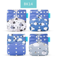 4PCS/SET Washable Eco-friendly Diaper Ecological Adjustable Nappy Reusable Cloth Diapers Set For Baby and Kids - BIG FRENCHIES