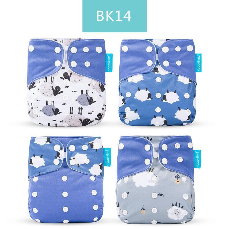 4PCS/SET Washable Eco-friendly Diaper Ecological Adjustable Nappy Reusable Cloth Diapers Set For Baby and Kids - BIG FRENCHIES