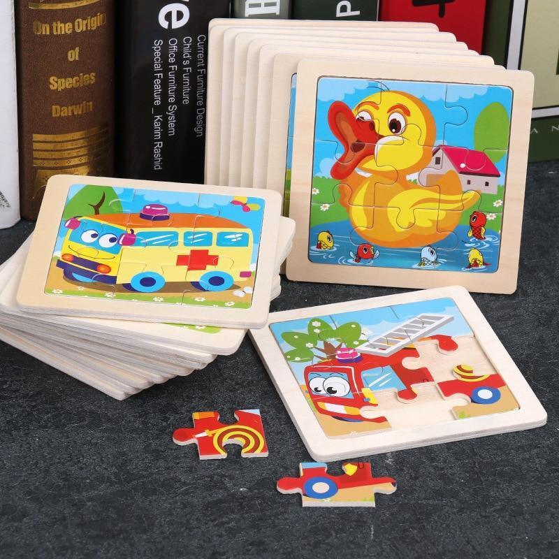 Wood Puzzles Children Adults Vehicle Puzzles Wooden Toys Learning Education Environmental Assemble Toy Educational Games For Baby and Kids - BIG FRENCHIES