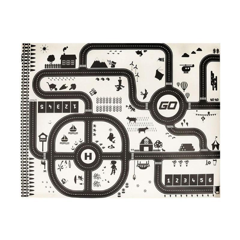 Baby Playing Mat Kids Boys Crawling Carpet Cute Cartoon Traffic Park Map Mat Toys for Children In Modern New City Design - BIG FRENCHIES