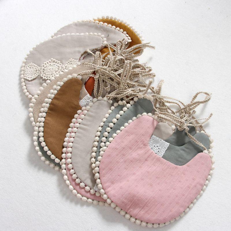 Baby Tassel Saliva Towel Floral Vintage Newborn Double Side Bandana Bibs For Boys And Girls - BIG FRENCHIES