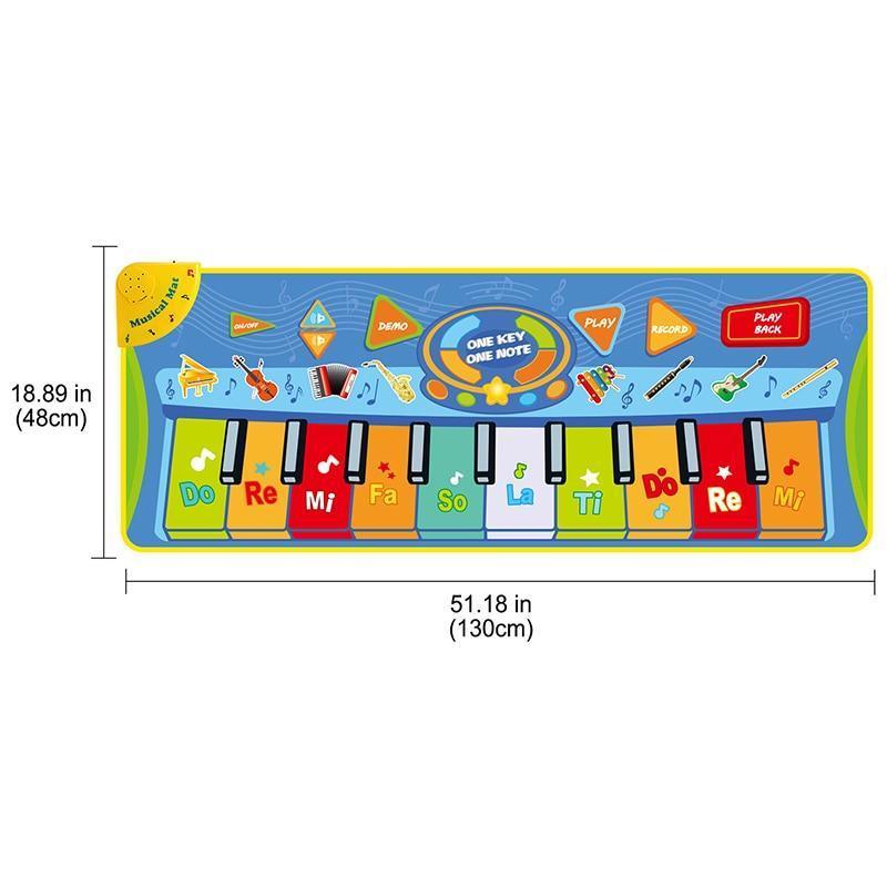 Big Size Music Piano Carpets and Multiple Musical Instruments Sounds Play Mat Educational Toys For Kids - BIG FRENCHIES