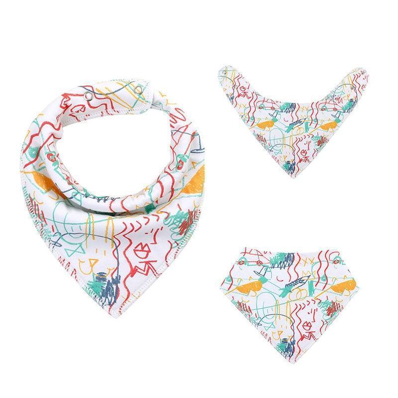 8PCS/SET Pack Baby Bandana Organic Absorbent Soft Cotton Drool Bibsfor Teething And Feeding Bib For Baby and Kids Feeding - BIG FRENCHIES