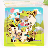 38 Style Cartoon Wooden Puzzle Children Animal/ Vehicle Toy For 2-6 Year Baby Early Educational Toys for Kids - BIG FRENCHIES