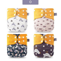 Modern Eco-friendly Diaper New 4pcs/set Washable Coffee Mesh Cloth Diaper Cover Adjustable Nappyies For Kids - BIG FRENCHIES