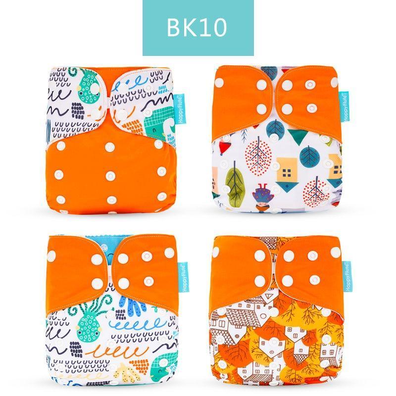 4pcs/set Washable Eco-Friendly Cloth Diaper Cover Adjustable Nappy Cloth Diapers Cloth Nappy For Baby Boys and Grils Baby - BIG FRENCHIES