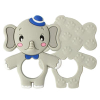 2pcs Cartoon Baby Teether Animal Silicone Teether Raccoon Elephant Koala Giraffe Baby Teething Toys Accessories Perfect Toy For Kids - BIG FRENCHIES