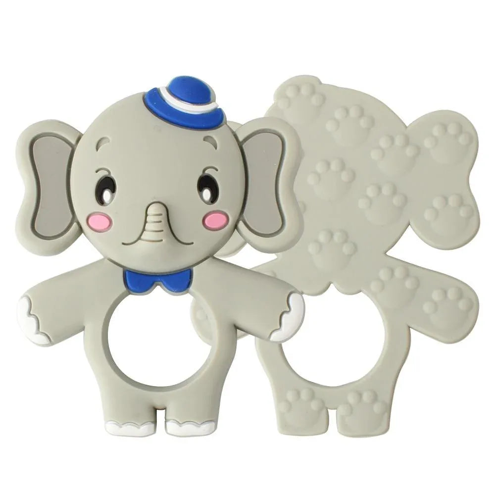 2pcs Cartoon Baby Teether Animal Silicone Teether Raccoon Elephant Koala Giraffe Baby Teething Toys Accessories Perfect Toy For Kids - BIG FRENCHIES