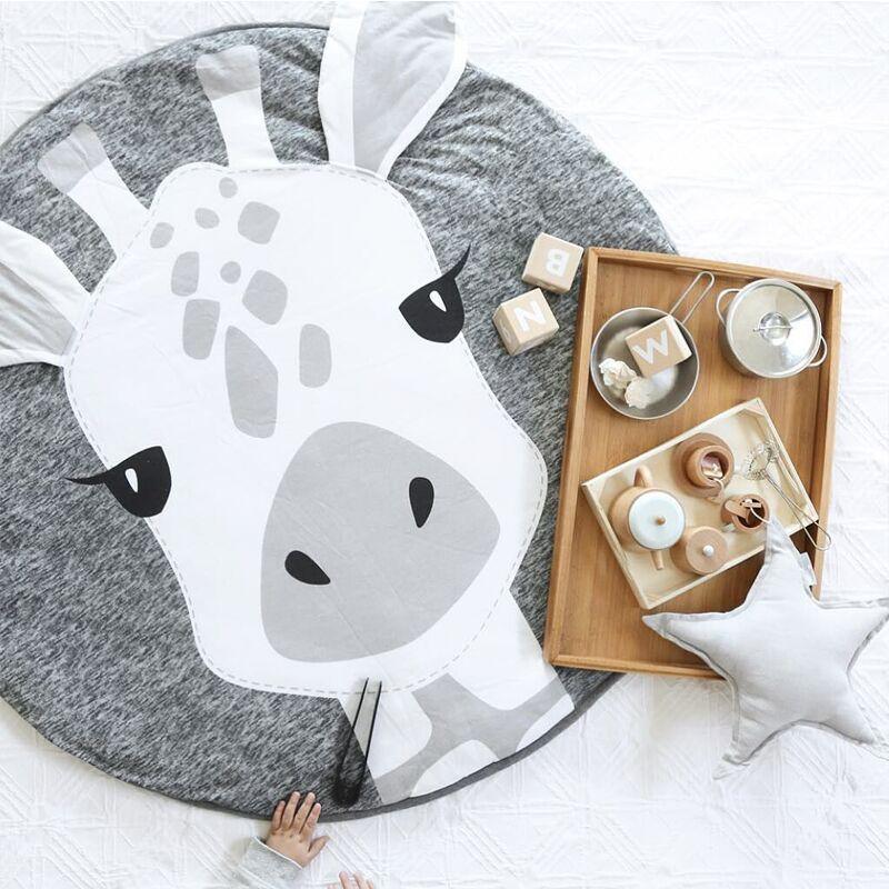 Cartoon Baby Play Mats Pad Toddler Kids Crawling Round Carpet Rug Toys Mat For Children Room In elegant Modern Design - BIG FRENCHIES
