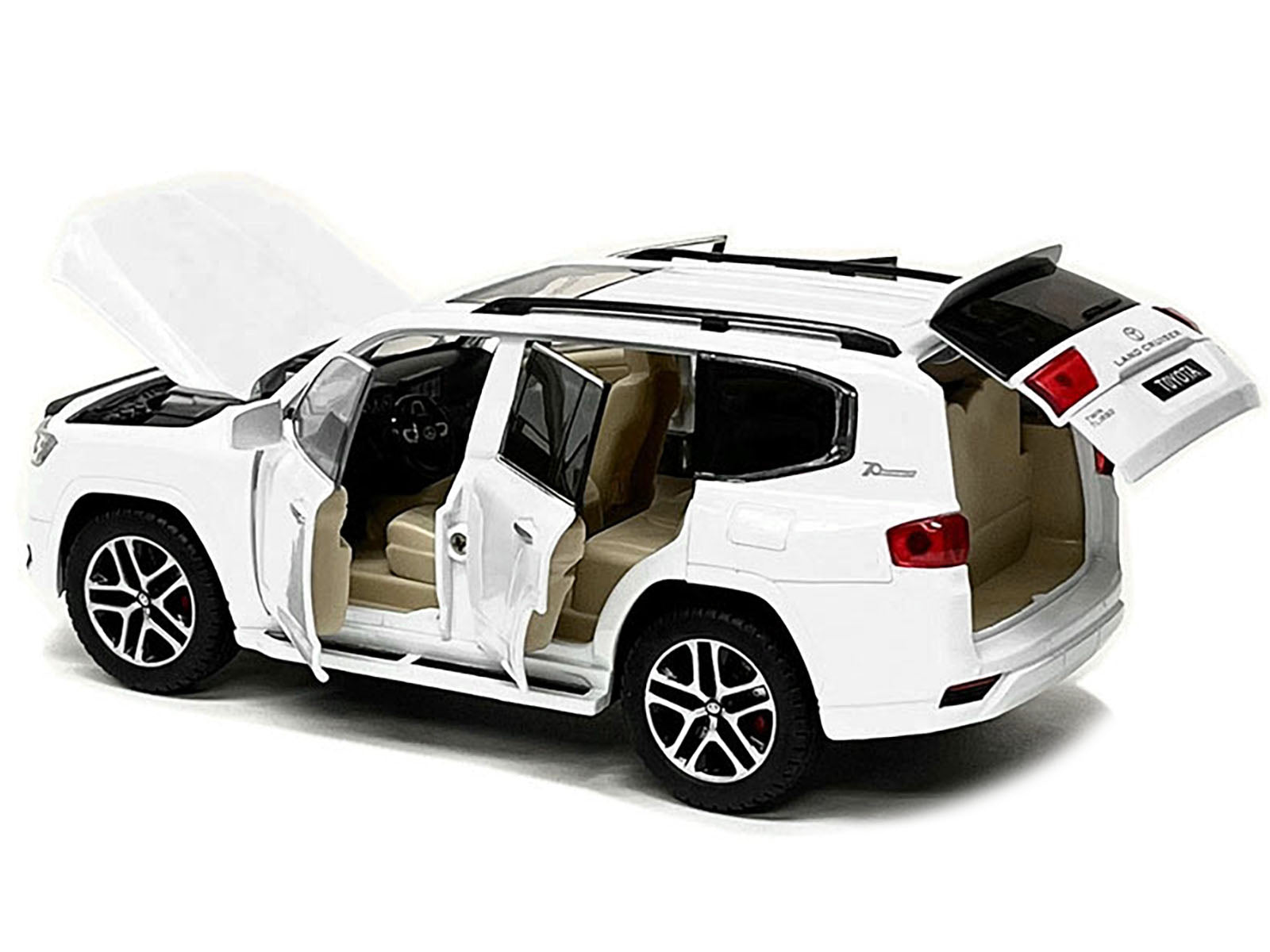 Toyota Land Cruiser White 1/24 Diecast Model Car - BIG FRENCHIES