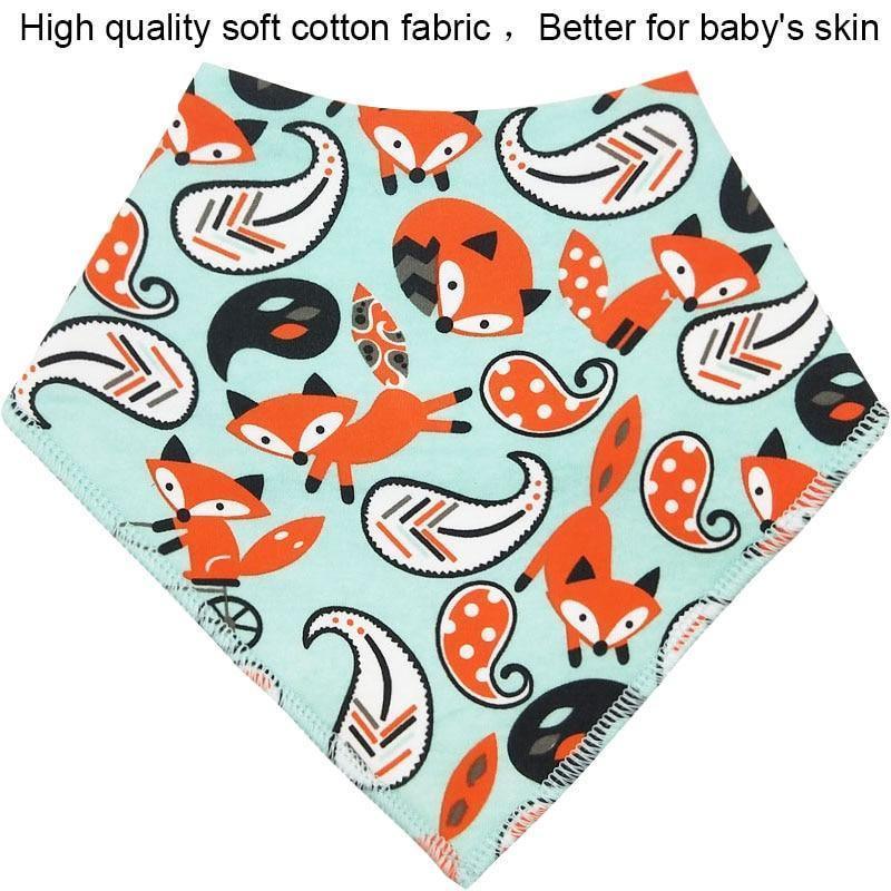 Baby Bibs Triangle scarf Cotton Cartoon Child Bandana Bib Dribble Bibs Newborn BIb for Kids - BIG FRENCHIES