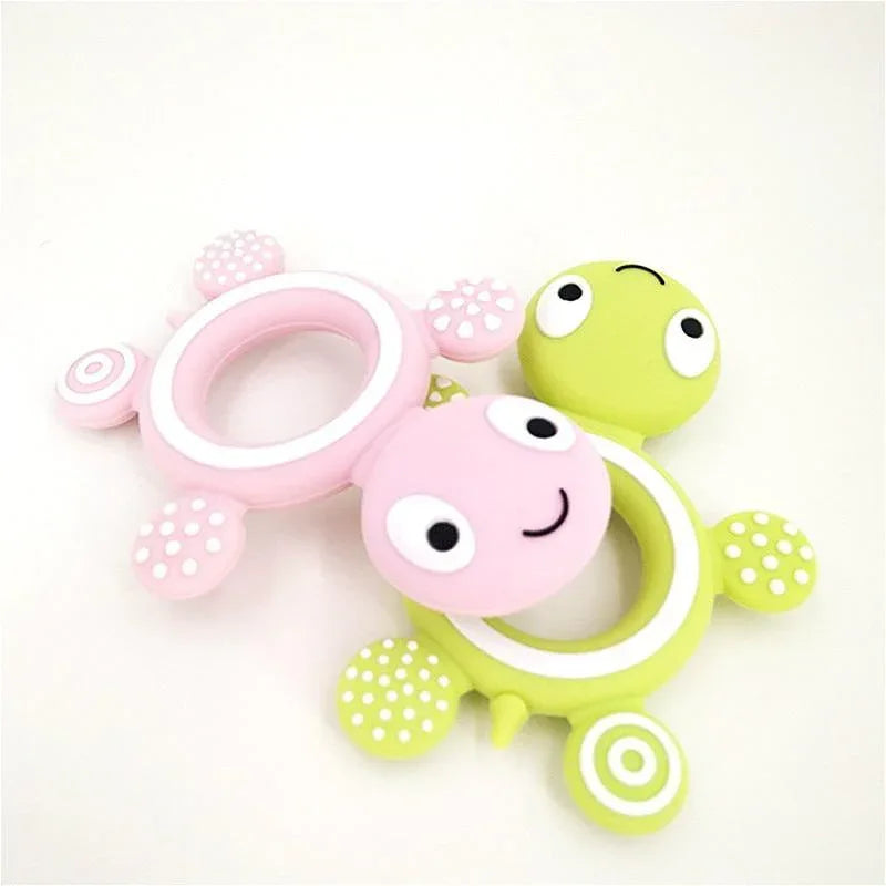 Baby Silicone Teethers Food Cute Turtle Tiny Teething Baby Shower Gifts Cartoon Animals Teether - BIG FRENCHIES