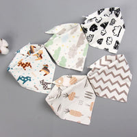 Fashion Modern 5PCS/SET Baby Triangle Double Cotton Bandana Feeding Bibs For Baby Boys/ Girls Baby Kids - BIG FRENCHIES