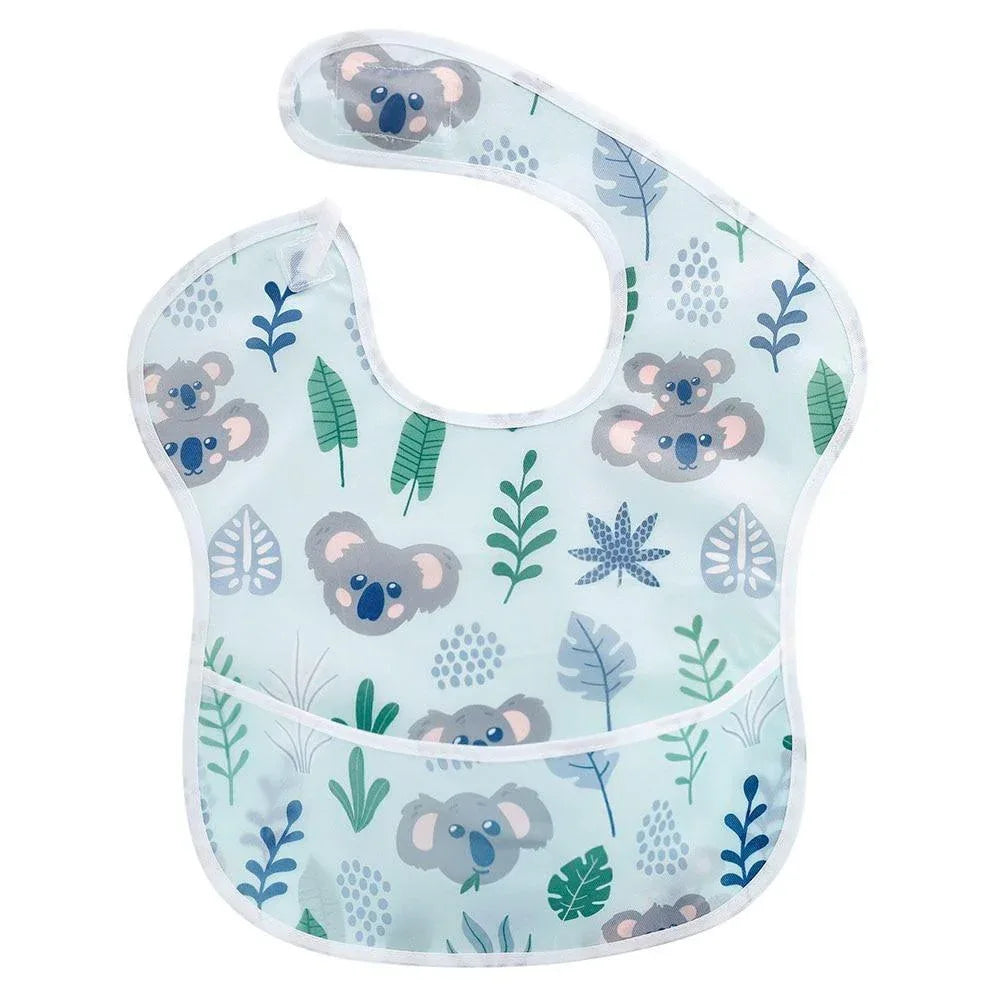 Waterproof Baby Bibs Polyester TPU Feeding Bibs Washable Baby Bibs with Food Catcher For Kids - BIG FRENCHIES