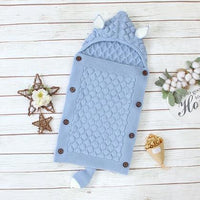 Stevvex Knitted Newborn Baby Blanket Baby Sleeping Bags Stroller Bedding Warm Swaddle Wrap - BIG FRENCHIES