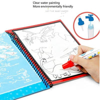 1pcs Magical Book Water Drawing Coloring Cartoons Books Doodle Pen Painting Drawing Board For Kids Toys Birthday Gift - BIG FRENCHIES