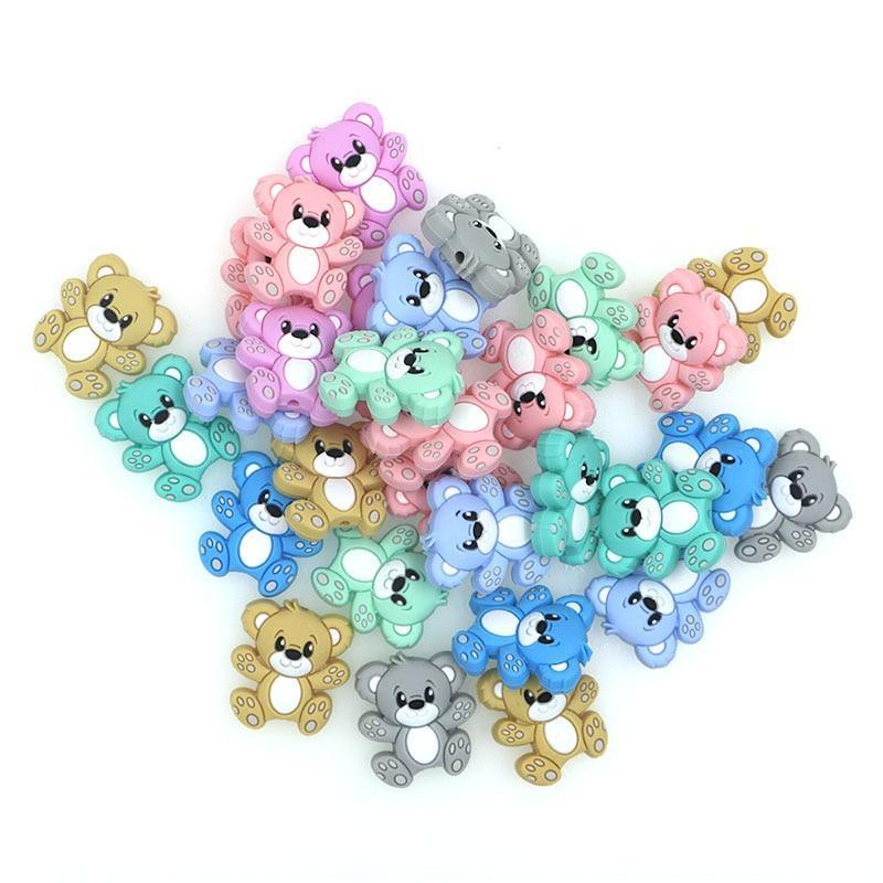 Mini Bear Silicone Beads Baby Dummy Cartoon Pacifier Toy Accessories For Kids And Babies - BIG FRENCHIES