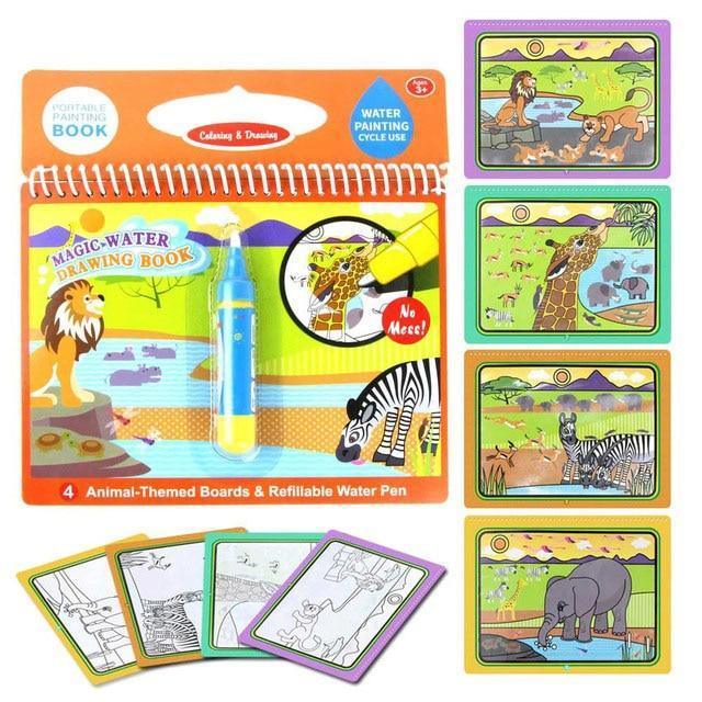 Reusable Magic Water Drawing Book With Pen Coloring Painting Book Drawing Board Juguetes Education Learning Toys for Children - BIG FRENCHIES