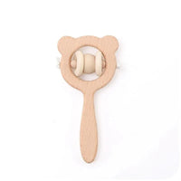 Wooden Teether Hedgehog Crochet Beads Wood Crafts Ring Engraved Bead Baby Teether Wooden Toys For Kids Rattle - BIG FRENCHIES