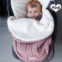 Warm Baby Blanket Knitted Newborn Swaddle Wrap Soft Sleeping Bag Footmuff Cotton Envelope For Stroller Accessories For Baby - BIG FRENCHIES