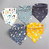 Trend 5PCS/SET Pack Baby Cotton Cartoon Saliva Towel Bandana Bibs For Baby Feeding Accessory For Baby Kids - BIG FRENCHIES