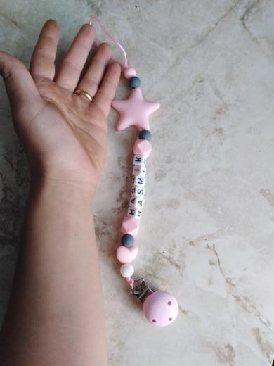 Personalized Name Handmade Pacifier Clips Holder Chain Silicone Pacifier Chains Baby Teether Teething Chain For Baby and Kids - BIG FRENCHIES