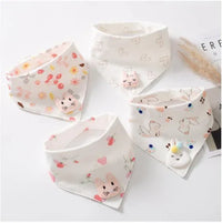 Baby Bibs Triangle Double Cotton Bibs Cartoon Saliva Towel Baby Boys Girls Feeding Apron Cotton Bib for Kids - BIG FRENCHIES