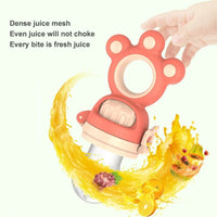 Modern Rotary Seal Non Slip Home Safe Baby Fruit Feeder Pacifier Fresh Food Bite Bag Soft Silicone Teething Toy For baby and Kids - BIG FRENCHIES