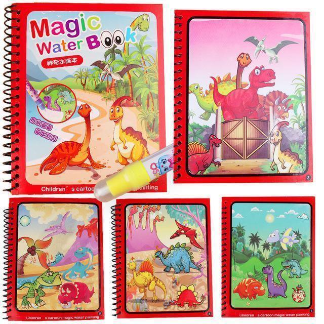 1pcs Magical Book Water Drawing Coloring Cartoons Books Doodle Pen Painting Drawing Board For Kids Toys Birthday Gift - BIG FRENCHIES
