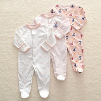 3Pcs Baby unisex Rompers Long Sleeve Sleep suit Cartoon Jumpsuit Baby Pajamas Stes For Kids Between 0-12Months - BIG FRENCHIES