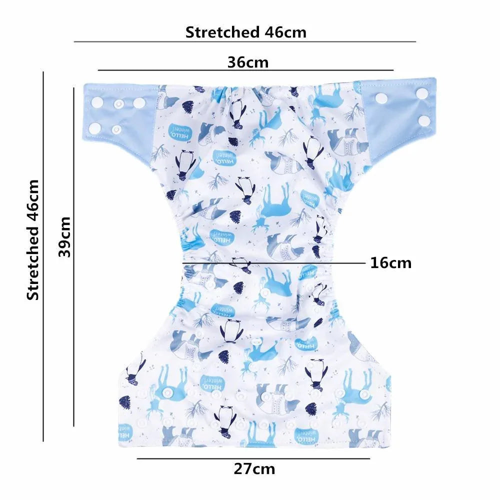 Reusable Waterproof Diaper Baby Bamboo Charcoal Diaper One Size Pocket Baby Nappies For Kids Set - BIG FRENCHIES