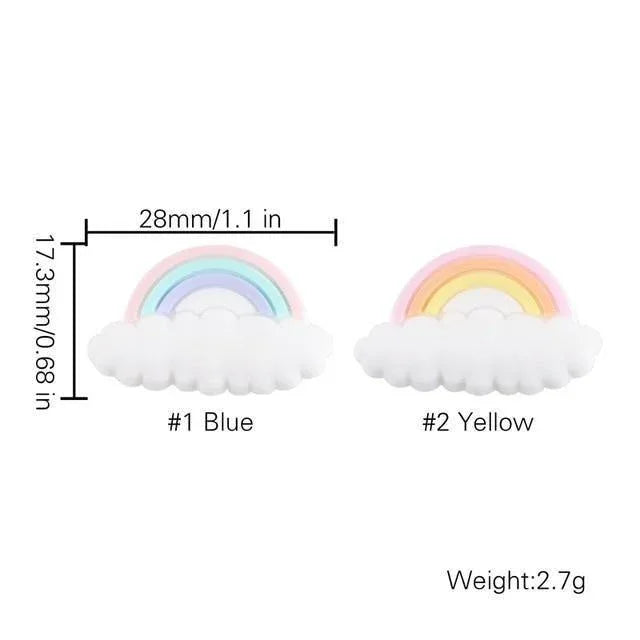 5PCS/SET Silicone Animal Beads BPA Free Baby Teething Beads Toy For Pacifier Clips New Born Silicone Rodent Tiny Rod Baby Teether For Baby Kids - BIG FRENCHIES