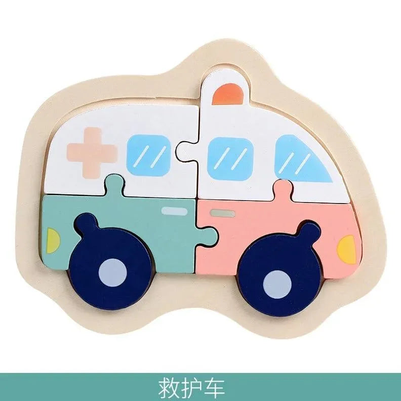 Wooden Children Colorful Animal Stevvex Puzzle for Toddler Creative Puzzle Early Educational Toys for Boys and Girls 2-4 - BIG FRENCHIES