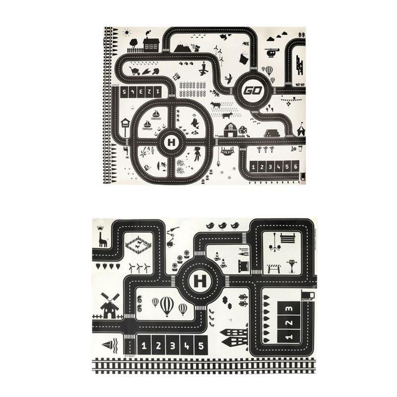 Baby Playing Mat Kids Boys Crawling Carpet Cute Cartoon Traffic Park Map Mat Toys for Children In Modern New City Design - BIG FRENCHIES