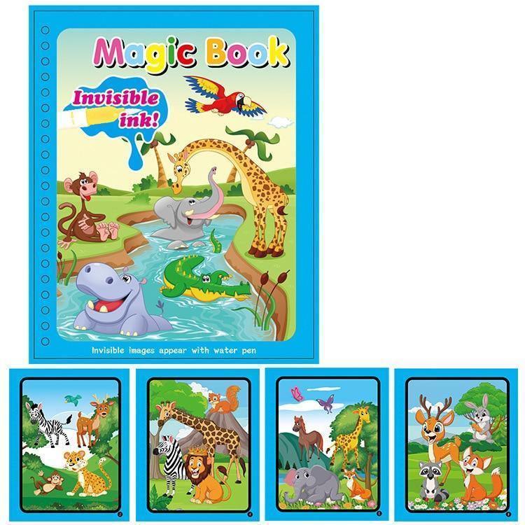 1pcs Magical Book Water Drawing Coloring Cartoons Books Doodle Pen Painting Drawing Board For Kids Toys Birthday Gift - BIG FRENCHIES