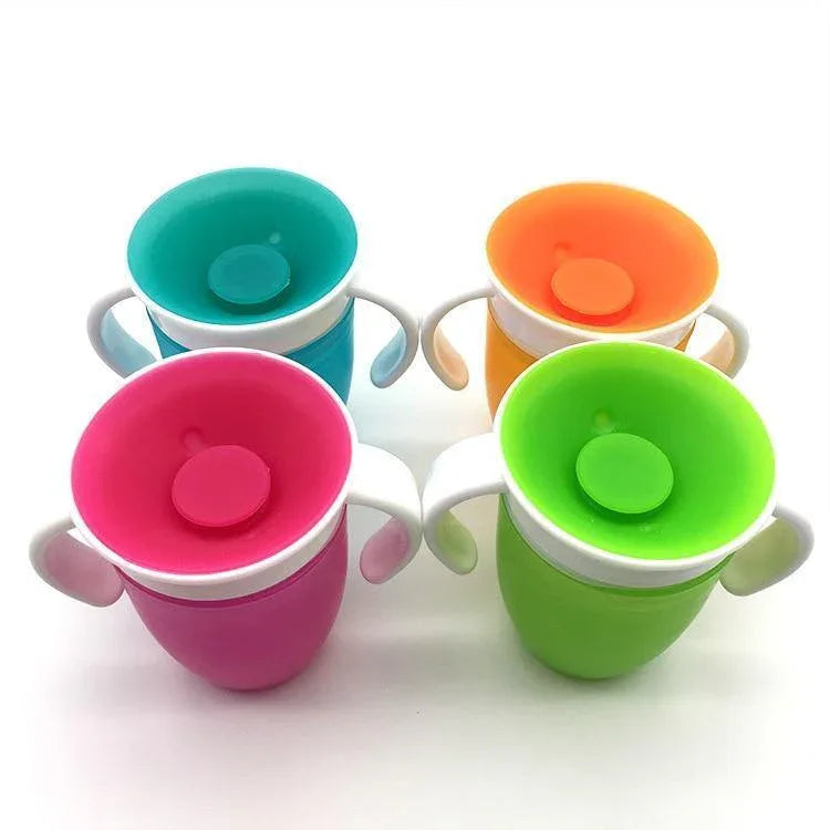 Baby 240ml Leak Proof Rotatable Magic Cup Baby Learning Drinking Cup Child Water Cup Bottle - BIG FRENCHIES