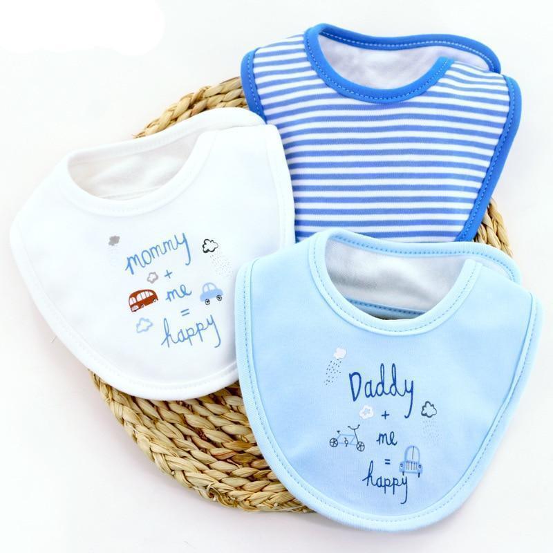 Moder 3PCS Baby Bibs Bandanna Lot Cotton Multi-style Triangle Cartoon For Infant Boys And Girls - BIG FRENCHIES