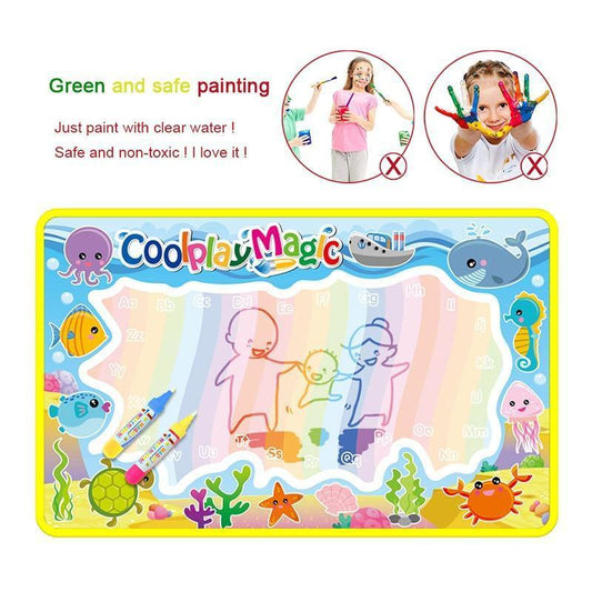 Magic Water Painting Drawing Mat & 2 Pens Doodle Board Coloring Books for Kids Children Educational Toys - BIG FRENCHIES