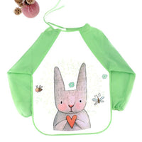 Cute Cartoon Print Baby Waterproof Long Sleeve Apron Children Feeding Smock Bib Baby Accessories - BIG FRENCHIES