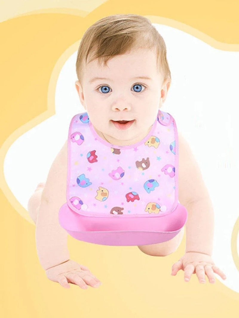 Baby Bibs Waterproof Silicone Feeding Saliva Towel Newborn Cartoon Aprons Baby Bibs Detachable For Kids - BIG FRENCHIES