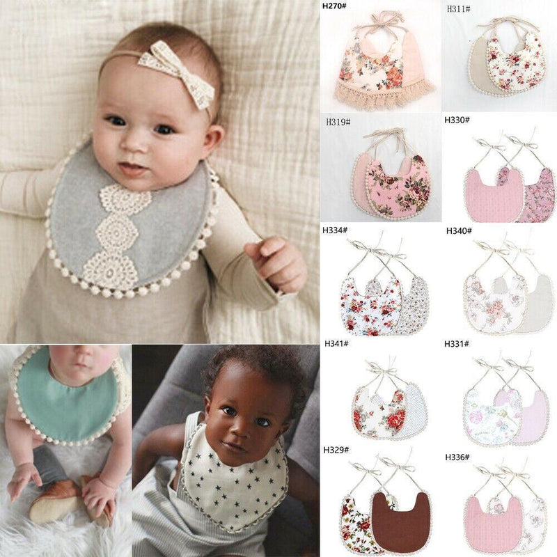 Newborn Baby Boys Girls Cute Saliva Towel Feed e Cotton Bibs Dribble Scarf For Baby Kids - BIG FRENCHIES