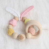 Modern Wood Pacifier Clip Chain Holder Nipples Pacifier Clips Pacifier Teether Teething Toy Cartoo Wooden Bracket For Pacifier For Kids - BIG FRENCHIES