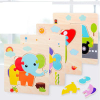 Baby Wooden 3D Tangram Puzzle – Educational Cartoon Animal Toy - BIG FRENCHIES