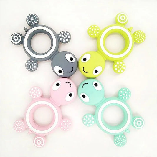 Baby Silicone Teethers Food Cute Turtle Tiny Teething Baby Shower Gifts Cartoon Animals Teether - BIG FRENCHIES