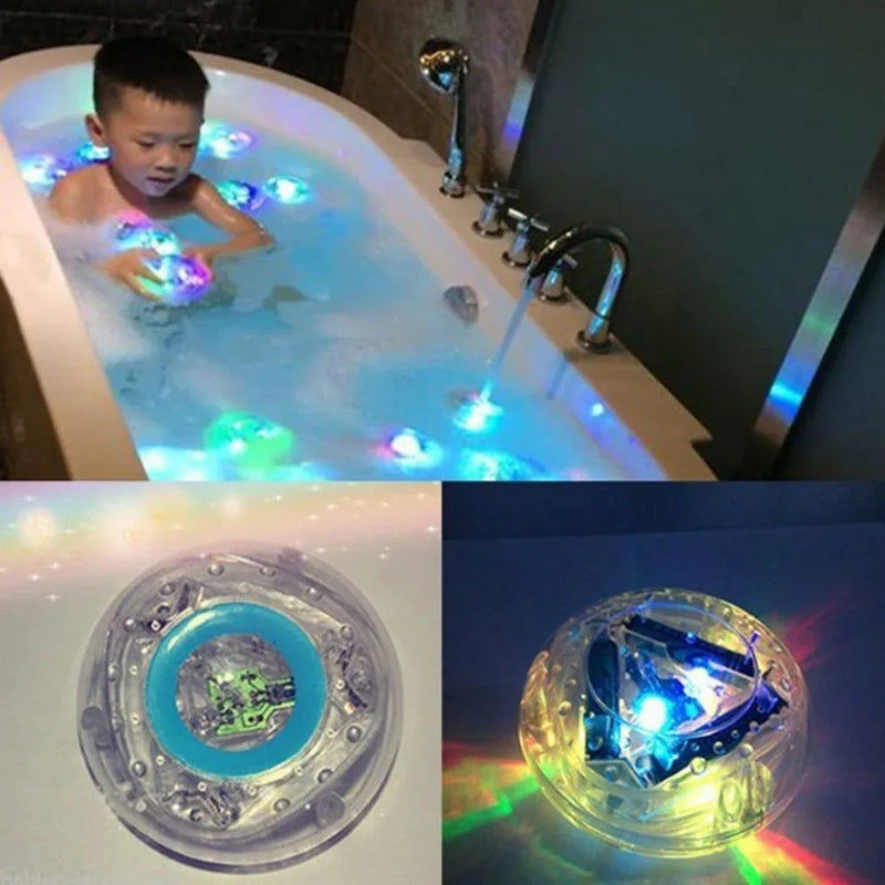 Bathroom Colorful LED Light Toy Waterproof In Tub Float Light Show Bath Fun Time Baby Modern Bath Toys For Kids - BIG FRENCHIES
